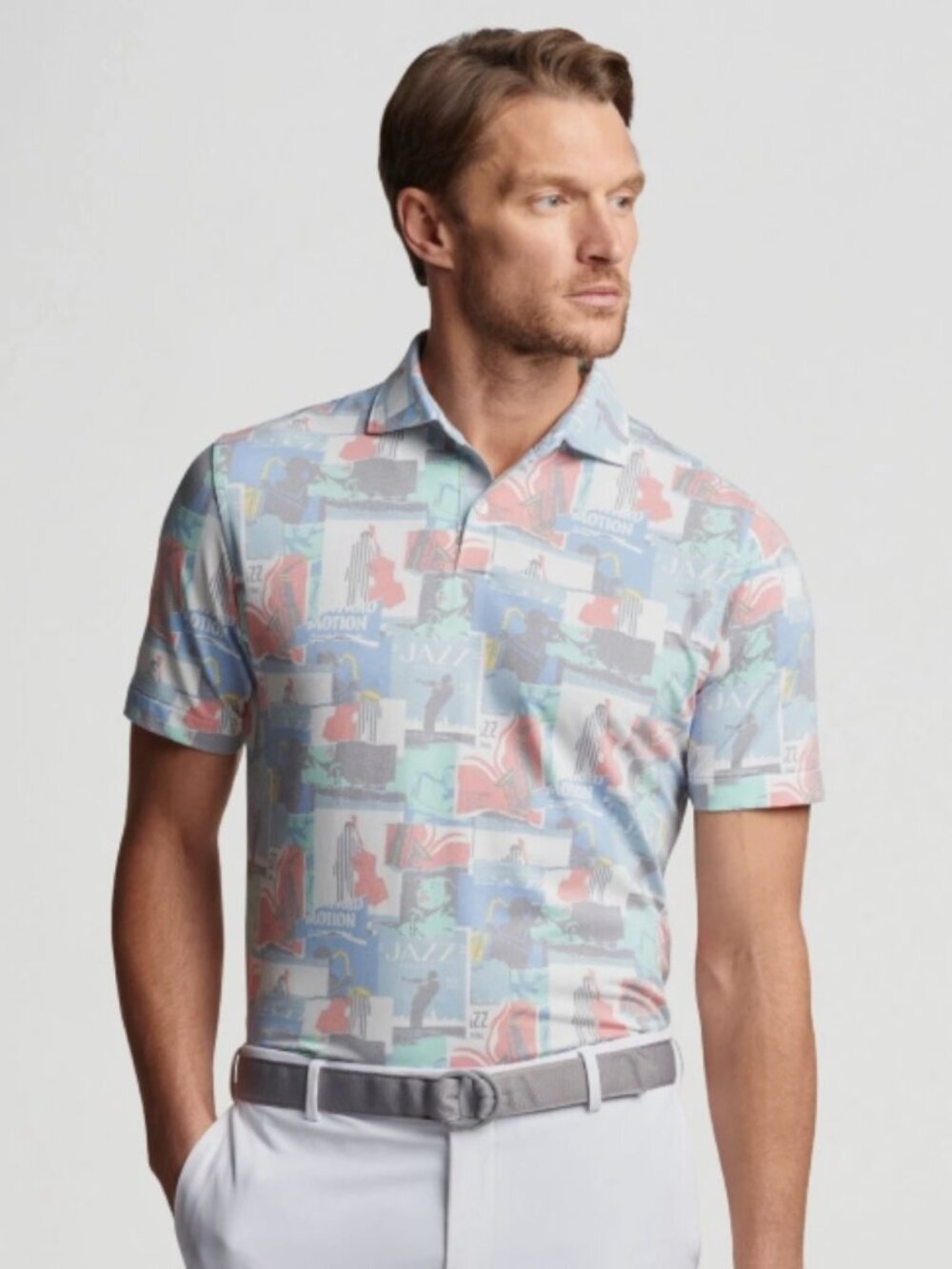 NWT Peter Millar Jazz Performance Pique Polo: Marina Blue (Large)